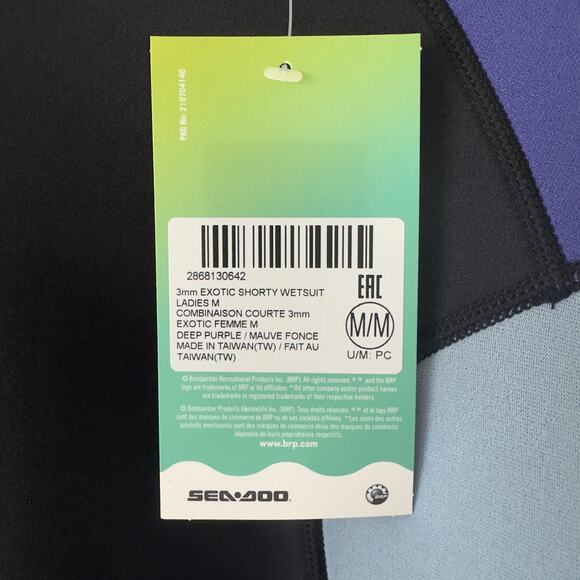 Sea-Doo Neoprene 3mm Exotic Shorty Wetsuit Element Proof Stretch Side Pocket NWT - Picture 8 of 16